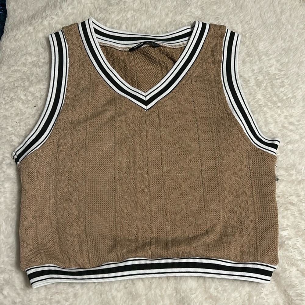 V-Neck Sleeveless Sweater Vest